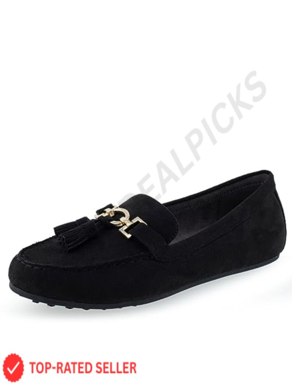 Faux Suede Flat Loafers with Memory Foam & Tassel Detail – Comfort Slip-On